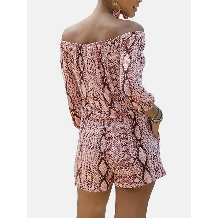 LASCANA Playsuit Snake Stampa Spalle Scoperte  