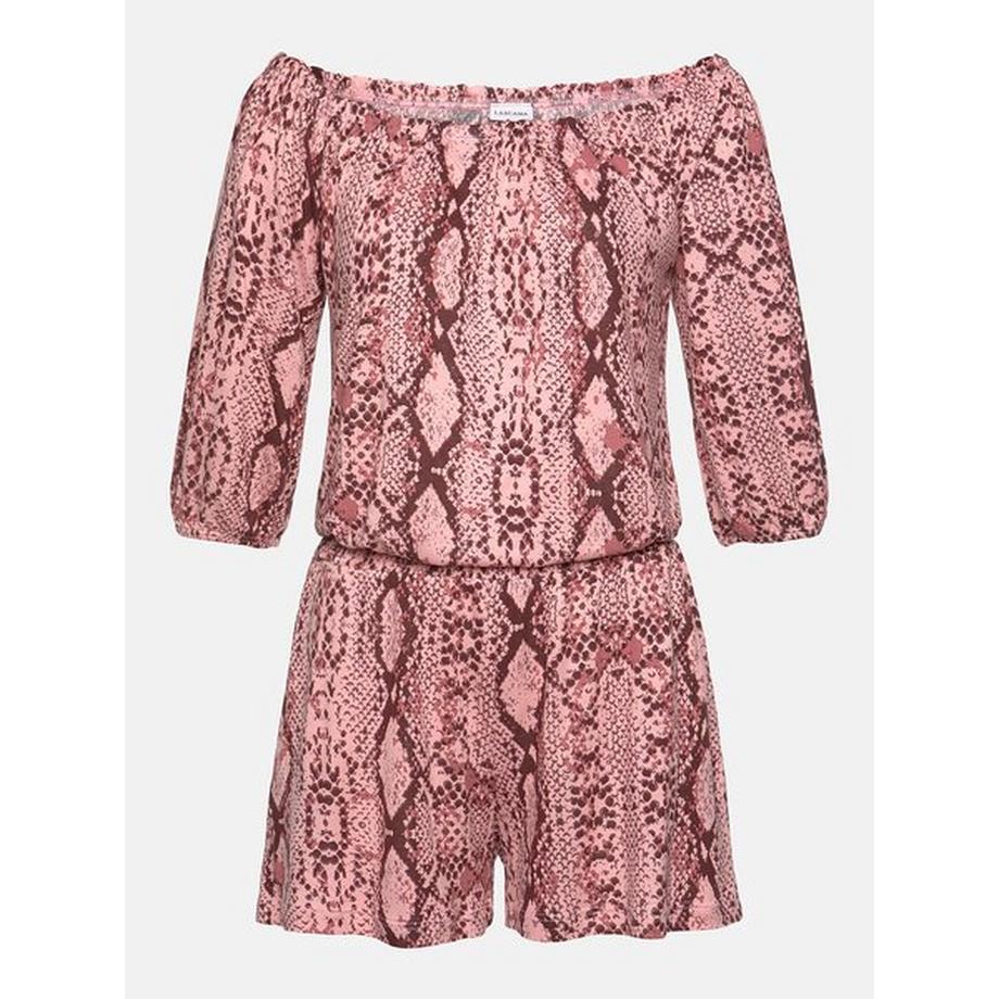 LASCANA Playsuit Snake Stampa Spalle Scoperte  