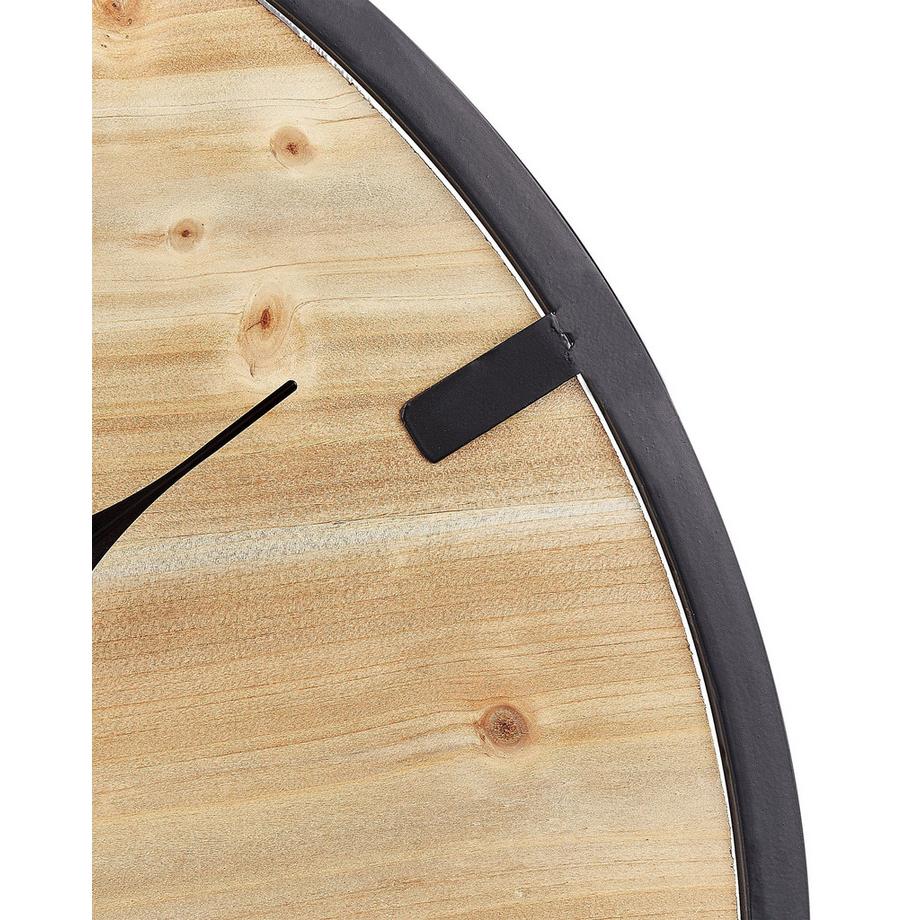 Beliani Orologio da parete en Legno di abete Industriale CABORCA  