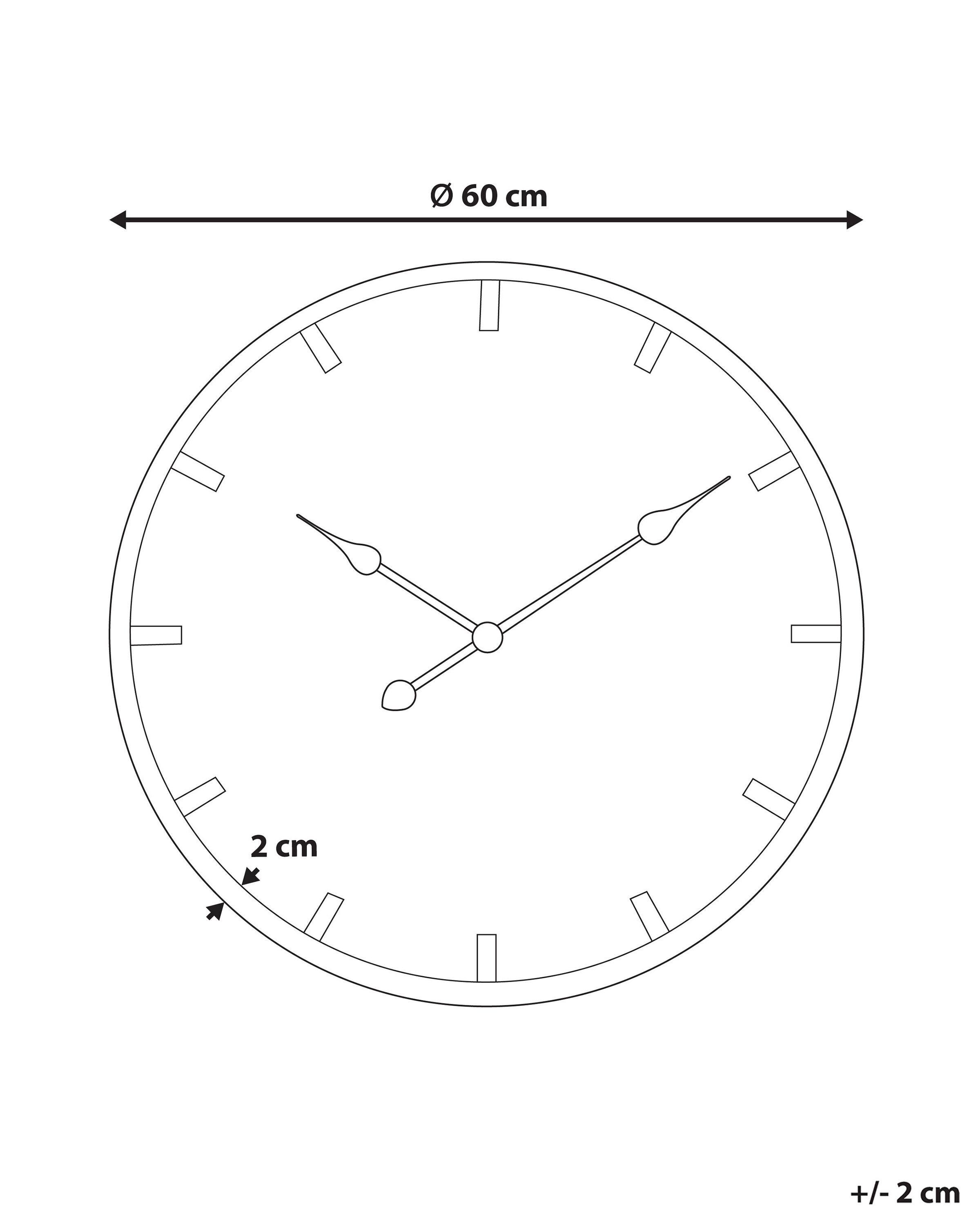 Beliani Wanduhr aus Tannenholz Industriell CABORCA  