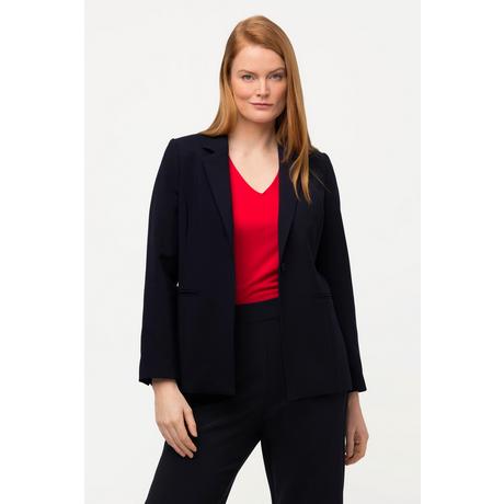 Ulla Popken Blazer Fitted Punto Decorativo Collo Revers  