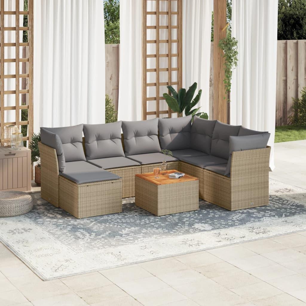 VidaXL set divano da giardino Polirattan  