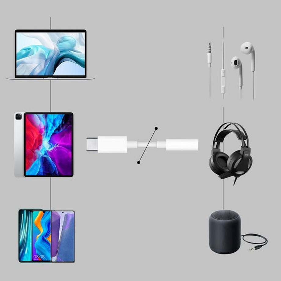 Avizar  Adaptateur Audio USB-C vers Jack 3,5mm 