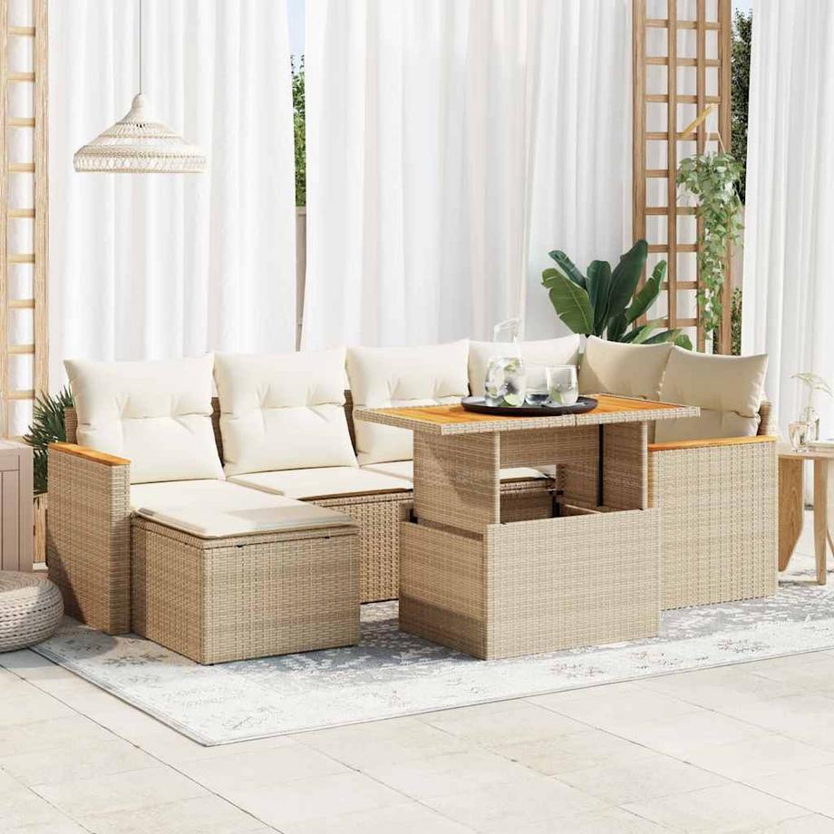 VidaXL Ensemble de canapés de jardin rotin synthétique  