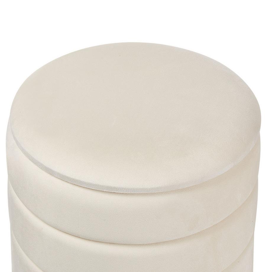 Beliani Lot de 2 poufs avec rangement en Velours  GARLAND  