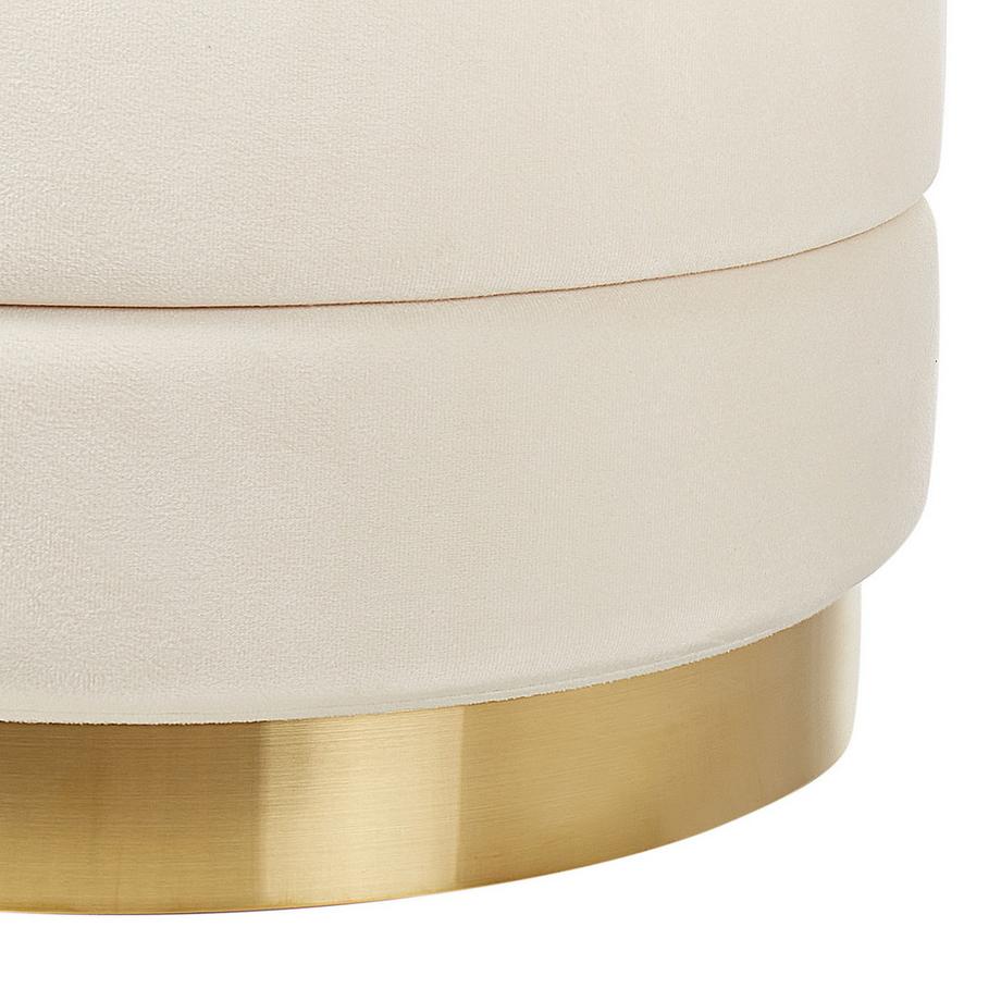 Beliani Lot de 2 poufs avec rangement en Velours  GARLAND  