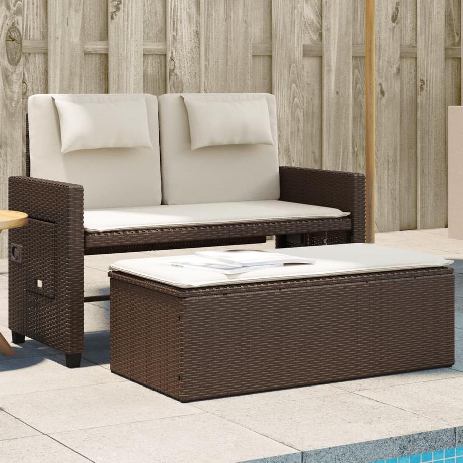 VidaXL Gartenbank poly-rattan  
