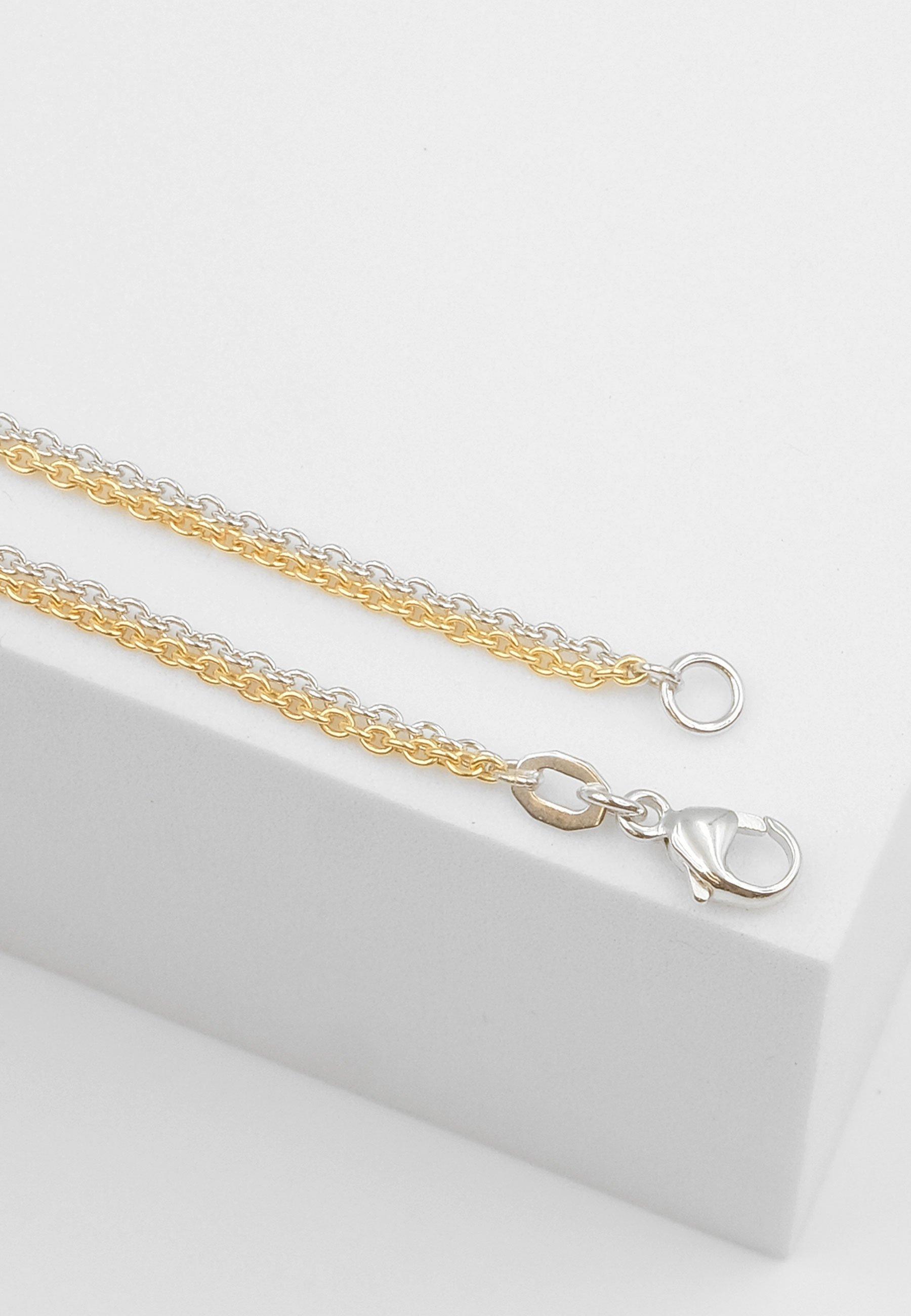 MUAU Schmuck  Collier Rundanker Bicolor Gelbgold-/Weissgold 750, 1.5mm, 45cm 