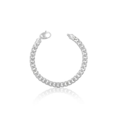 MUAU Schmuck  Bracelet réservoir en or blanc 750, 19cm, 7mm 