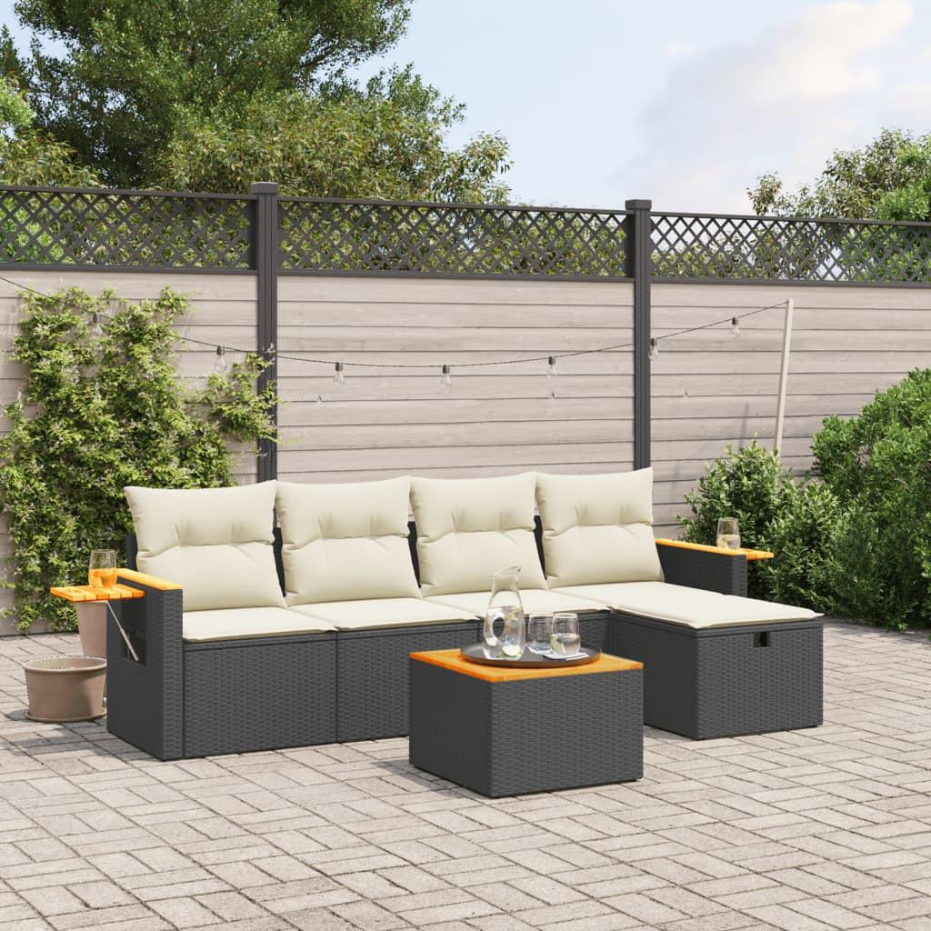 VidaXL Ensemble de canapés de jardin rotin synthétique  