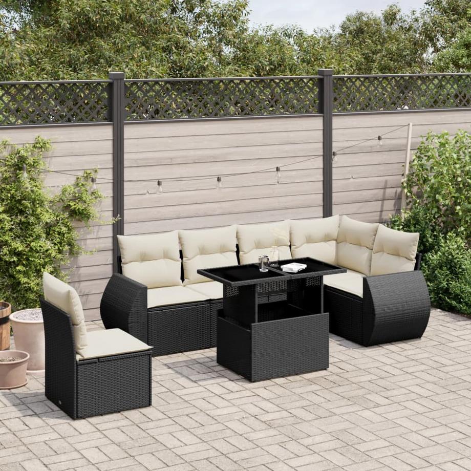 VidaXL set divano da giardino Polirattan  