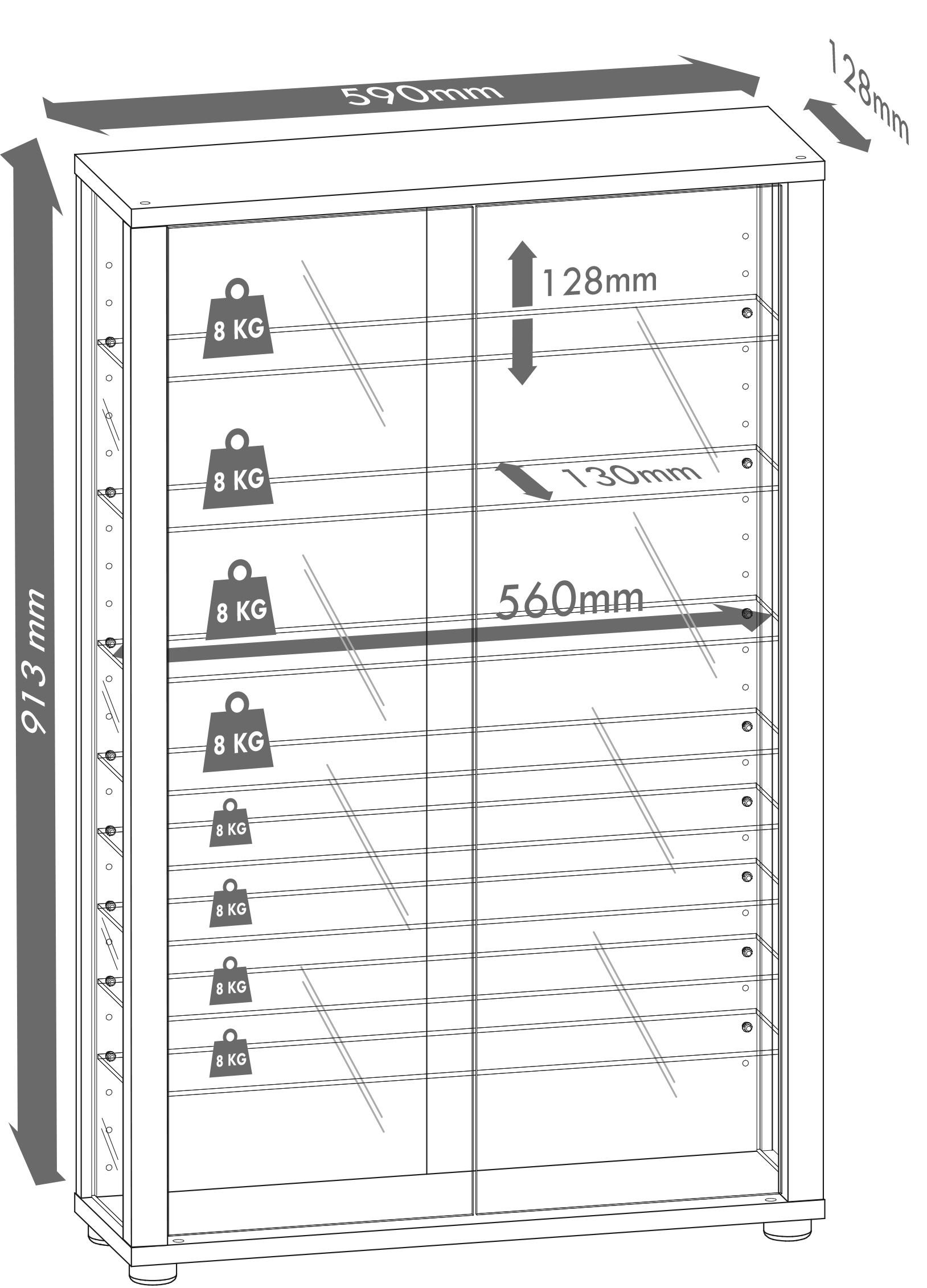 VCM Bois verre vitrine de collection vitrine de verre vitrine de stand vitrine Lumo Mini  