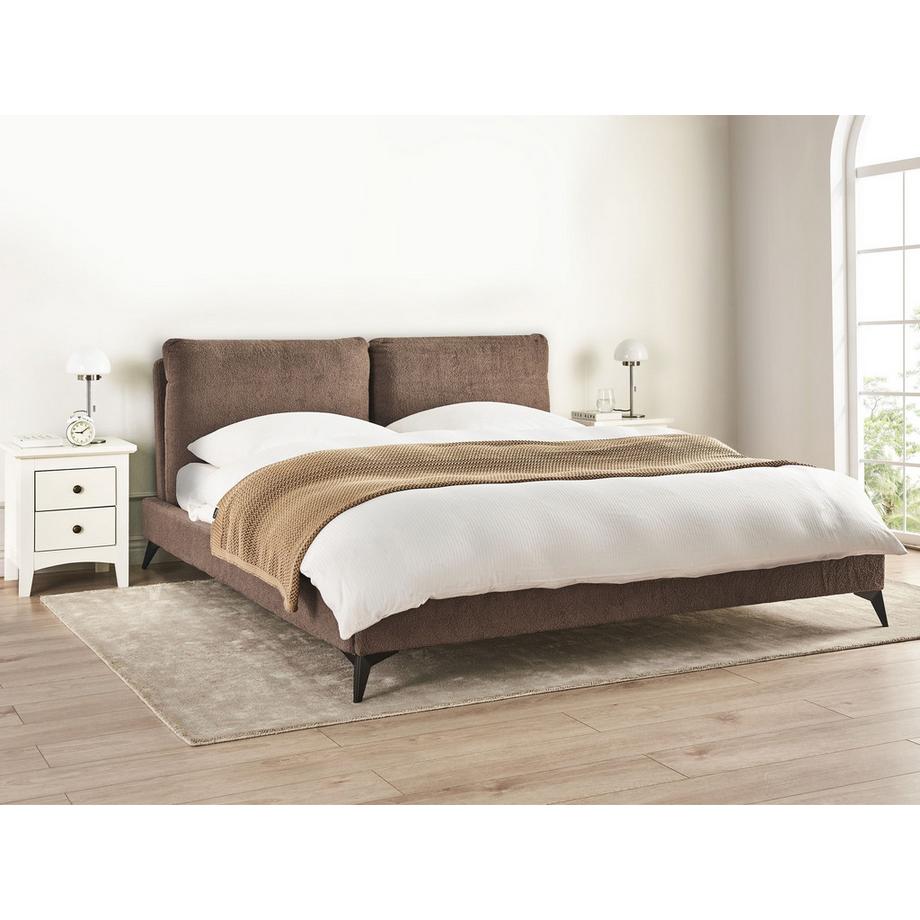 Beliani Bett mit Lattenrost aus Bouclé Skandinavisch MELLE  