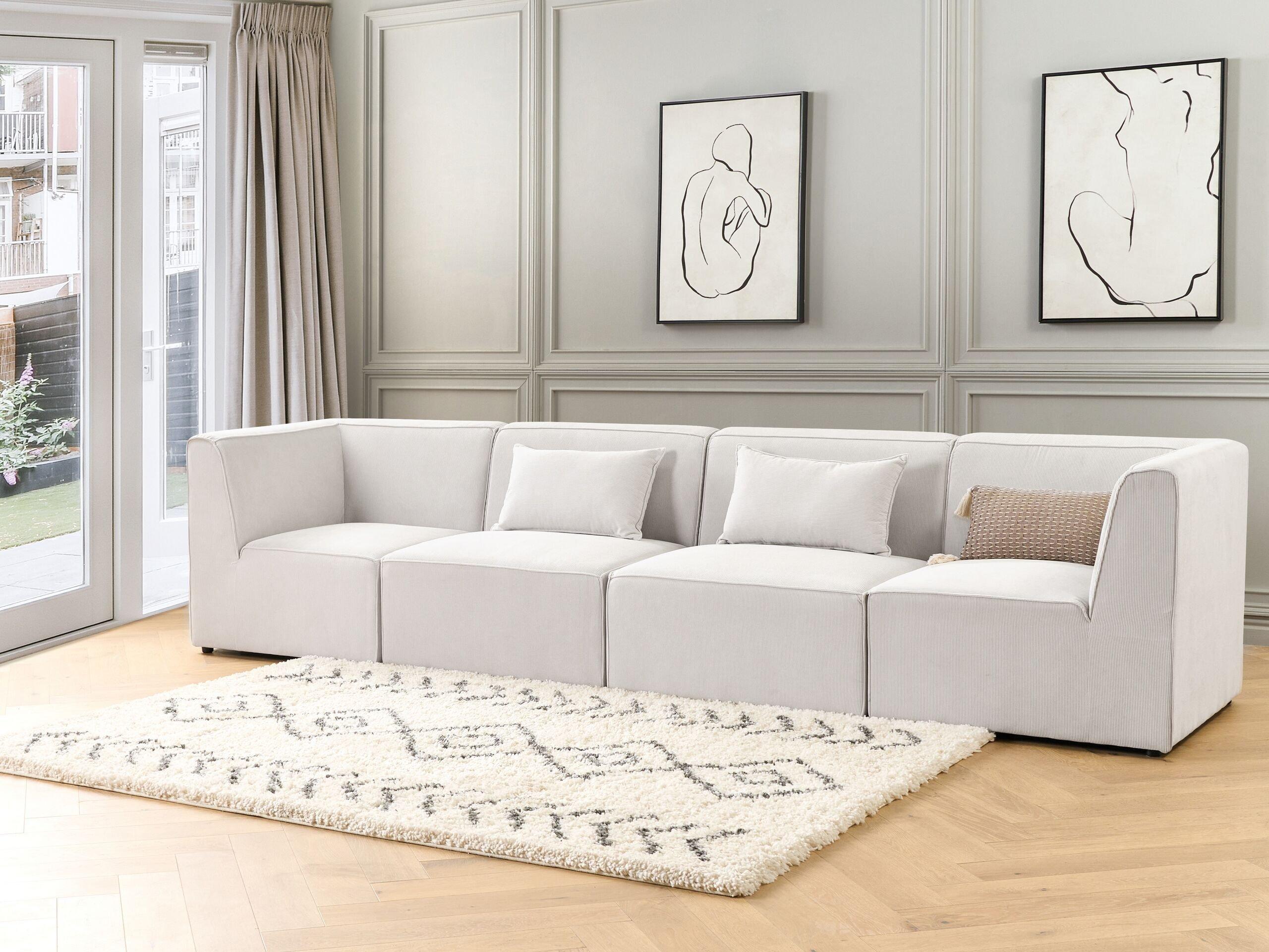 Beliani Modulsofa aus Cord Modern LEMVIG  