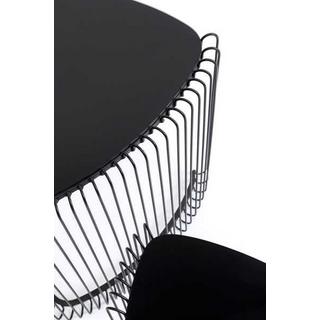 KARE Design Table d'appoint Wire Triangle noir (lot de 2)  