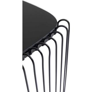 KARE Design Table d&#039;appoint Wire Triangle noir (lot de 2)  