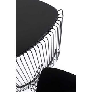 KARE Design Table d&#039;appoint Wire Triangle noir (lot de 2)  