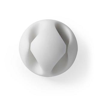 Nedis  Gestion des câbles | Serre-câbles | Click and Go | 6 pcs. | Nombre de fentes : 2 disques | Épaisseur maximale du câble : 5,3 mm | TPE | Blanc 
