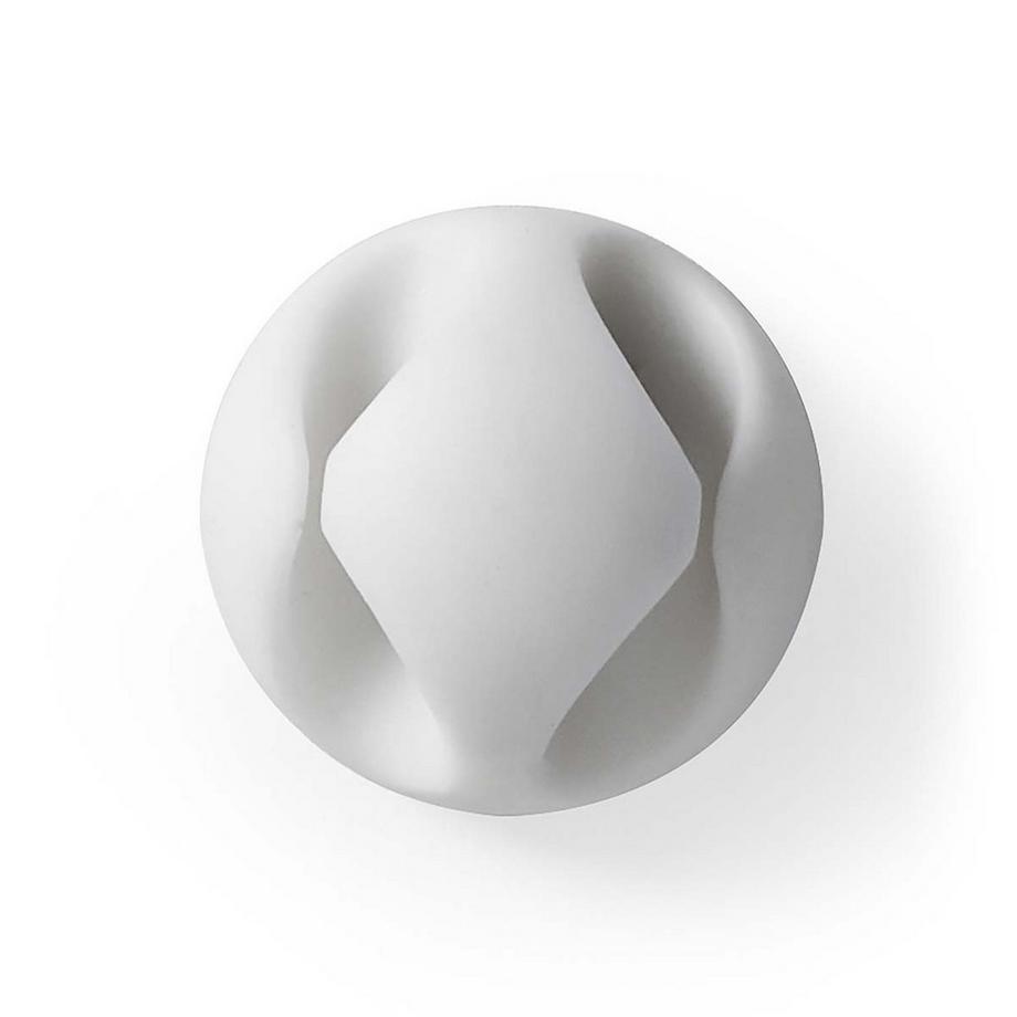 Nedis  Kabelmanagement | Kabelklemme | Click and Go | 6 Stk. | Anzahl der Schlitze: 2 Scheiben | Maximale Kabelstärke: 5,3 mm | TPE | Weiß 