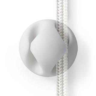 Nedis  Gestion des câbles | Serre-câbles | Click and Go | 6 pcs. | Nombre de fentes : 2 disques | Épaisseur maximale du câble : 5,3 mm | TPE | Blanc 