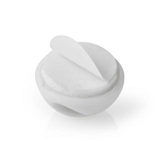 Nedis  Gestion des câbles | Serre-câbles | Click and Go | 6 pcs. | Nombre de fentes : 2 disques | Épaisseur maximale du câble : 5,3 mm | TPE | Blanc 