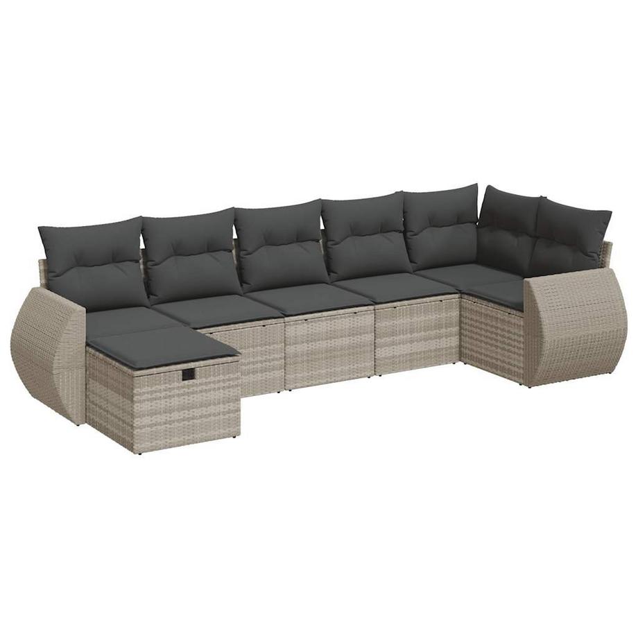 Gartensofa set poly-rattan