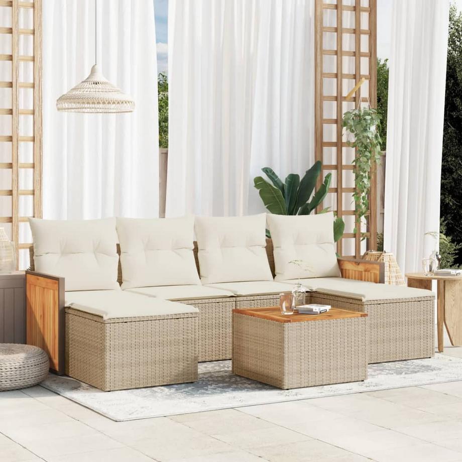 VidaXL Ensemble de canapés de jardin rotin synthétique  
