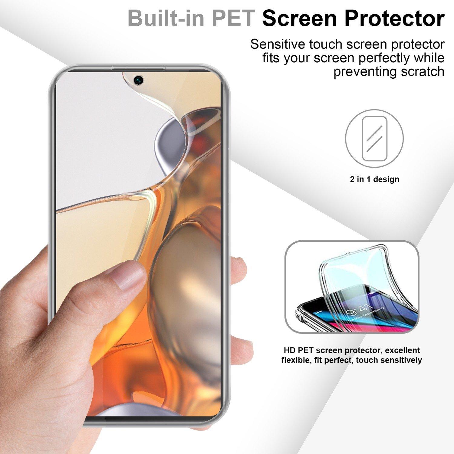 Cadorabo  Housse compatible avec Xiaomi 11T / 11T PRO - 360° Full Body Coque de protection - Protection frontale et dorsale, protection intégrale avec protection d'écran 