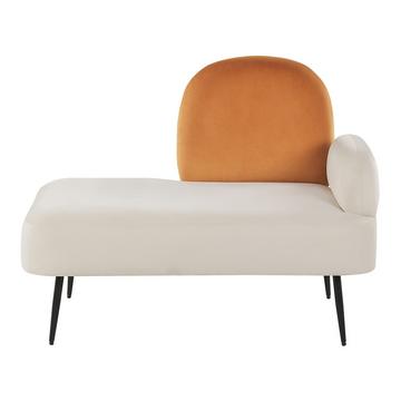 Chaise longue côté droit en Velours Moderne ARCEY