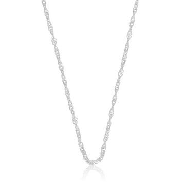 Collier Singapour or blanc 750, 2.4mm, 45cm