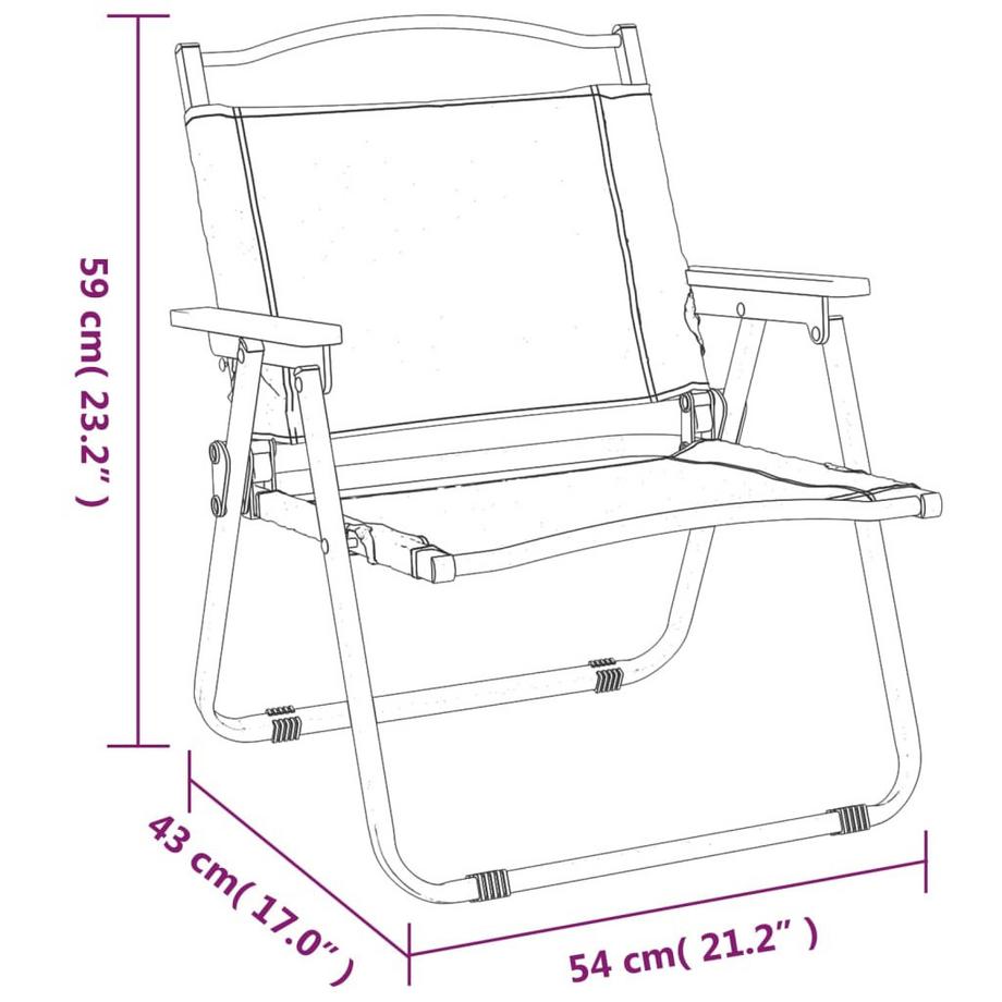 VidaXL Chaise de camping polyester  