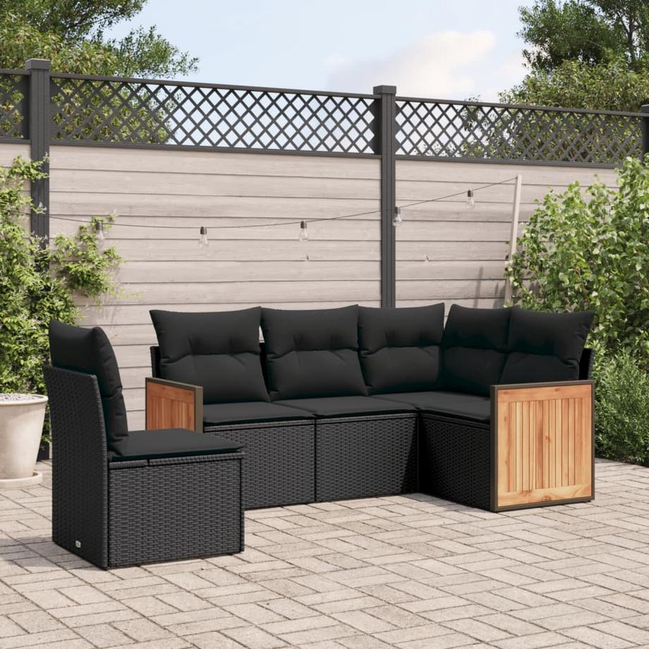 VidaXL set divano da giardino Polirattan  