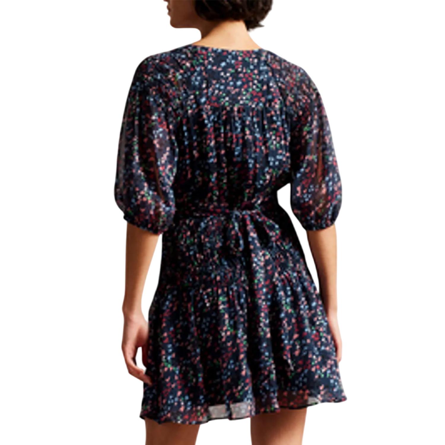 TED BAKER Casadee Kittel Panel Wickel Mini Kleid  