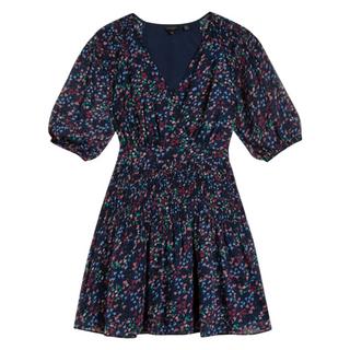 TED BAKER Casadee Kittel Panel Wickel Mini Kleid  