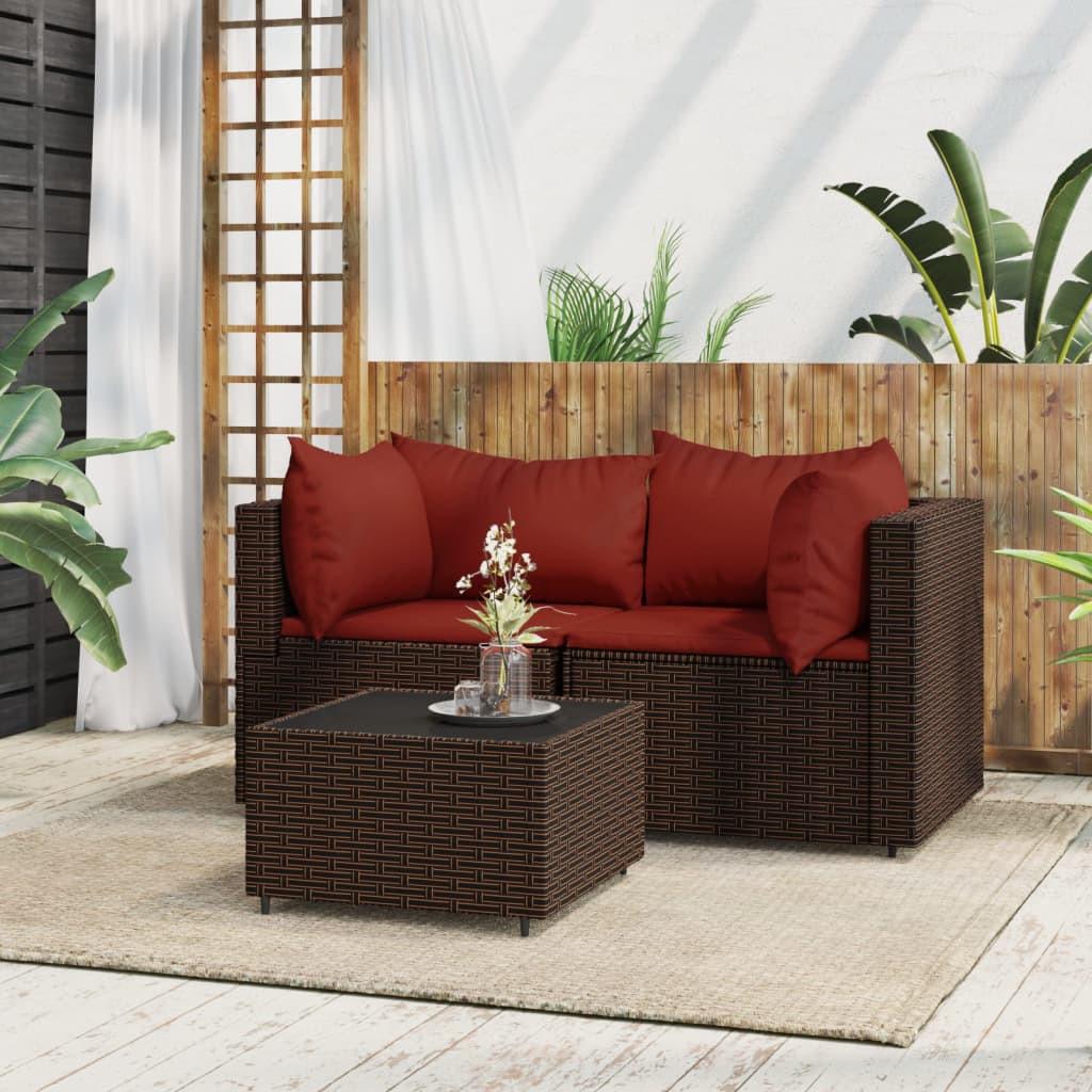 VidaXL set mobili da giardino Polirattan  