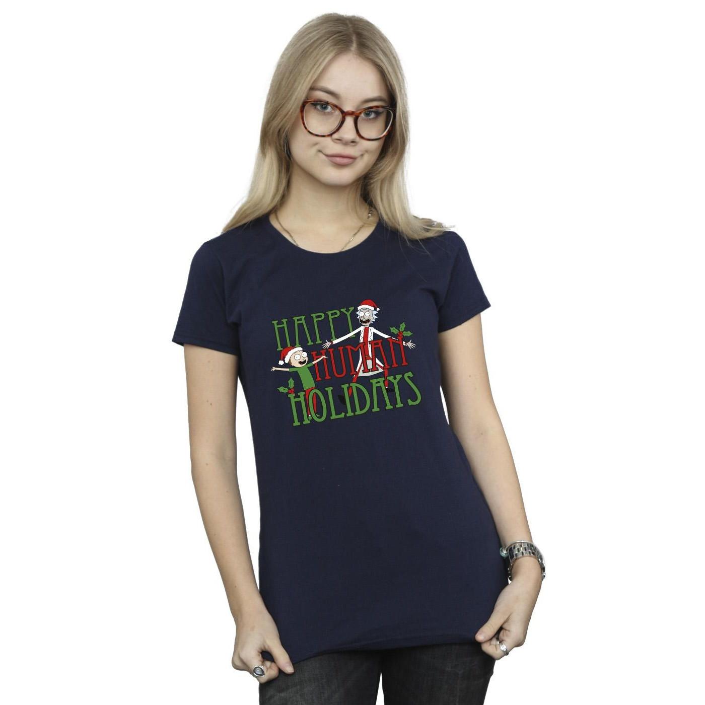 Rick And Morty Happy Human Holidays T-Shirt Graphique  