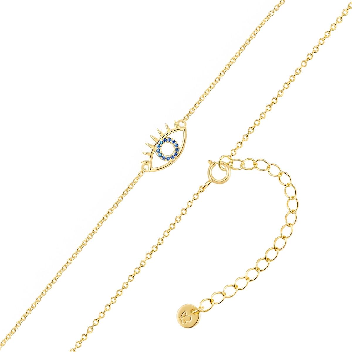 Glanzstücke München  Kette mit Anhänger Sterling Silber gelbgold Zirkonia weiß 