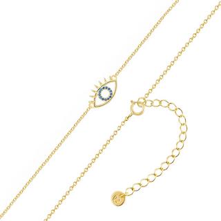 Glanzstücke München  Kette mit Anhänger Sterling Silber gelbgold Zirkonia weiß 