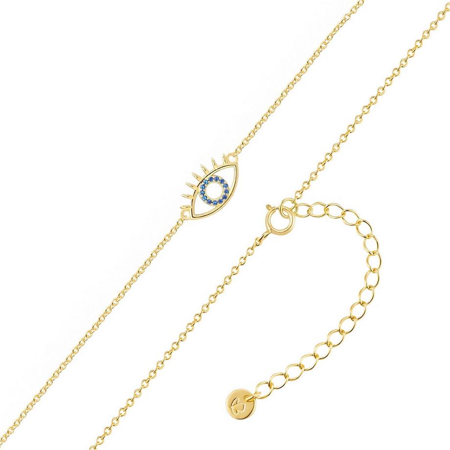 Glanzstücke München  Kette mit Anhänger Sterling Silber gelbgold Zirkonia weiß 