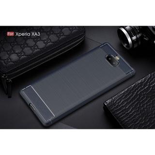 Cover-Discount  Sony Xperia 10 - Silikon Gummi Case Metall Carbon Look 