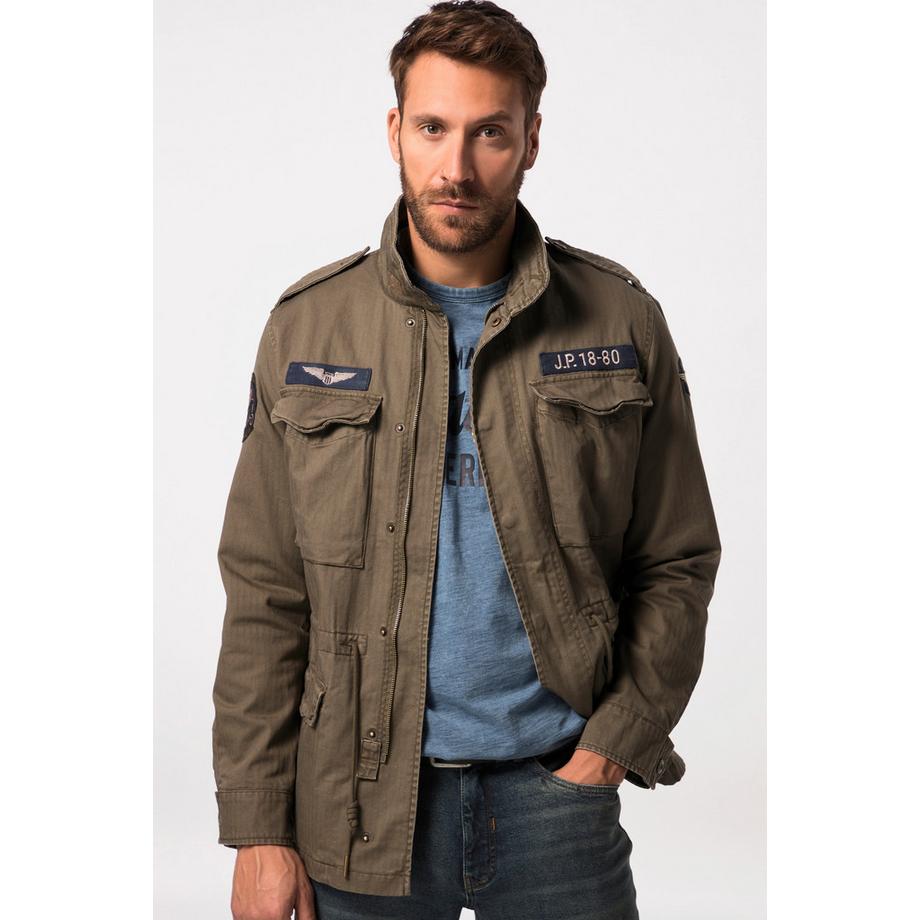 JP1880 Fieldjacket Baumwolljacke Badges Vintage Look  
