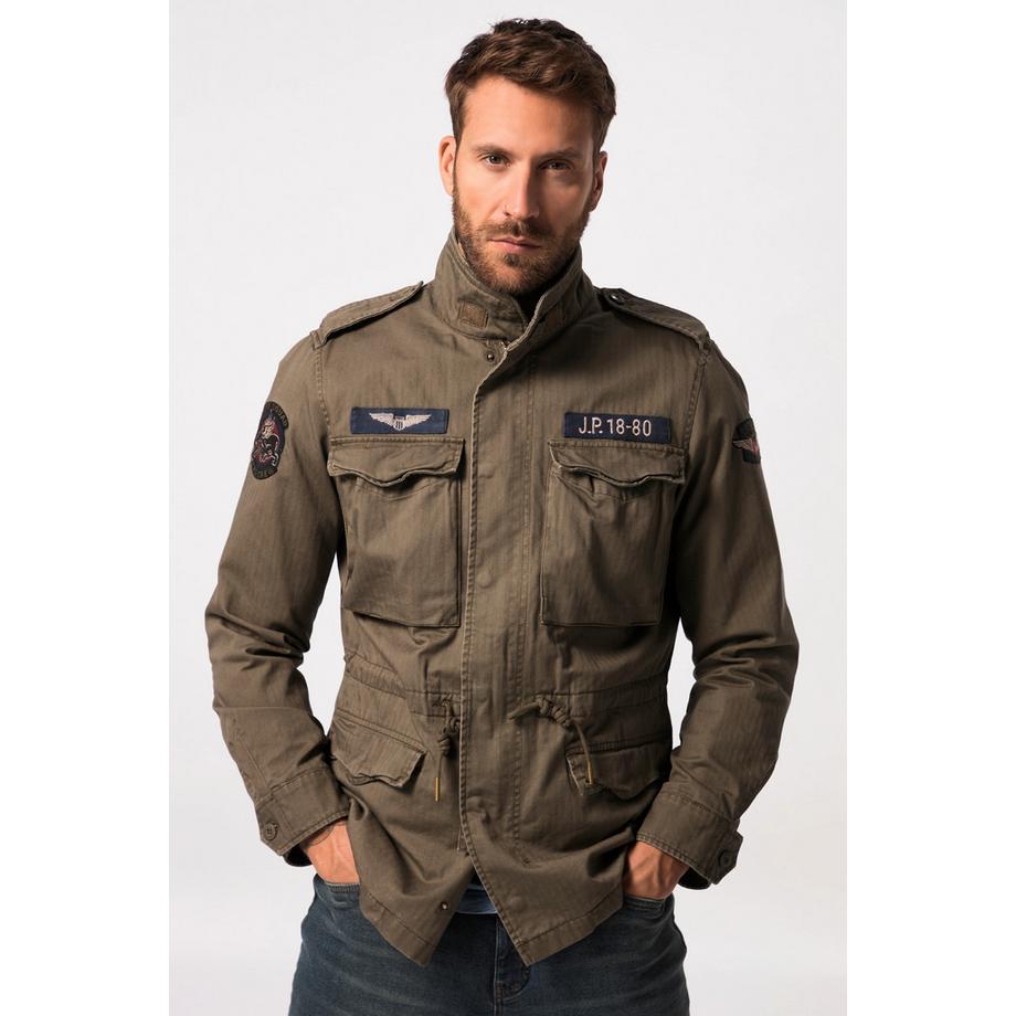 JP1880 Fieldjacket Baumwolljacke Badges Vintage Look  