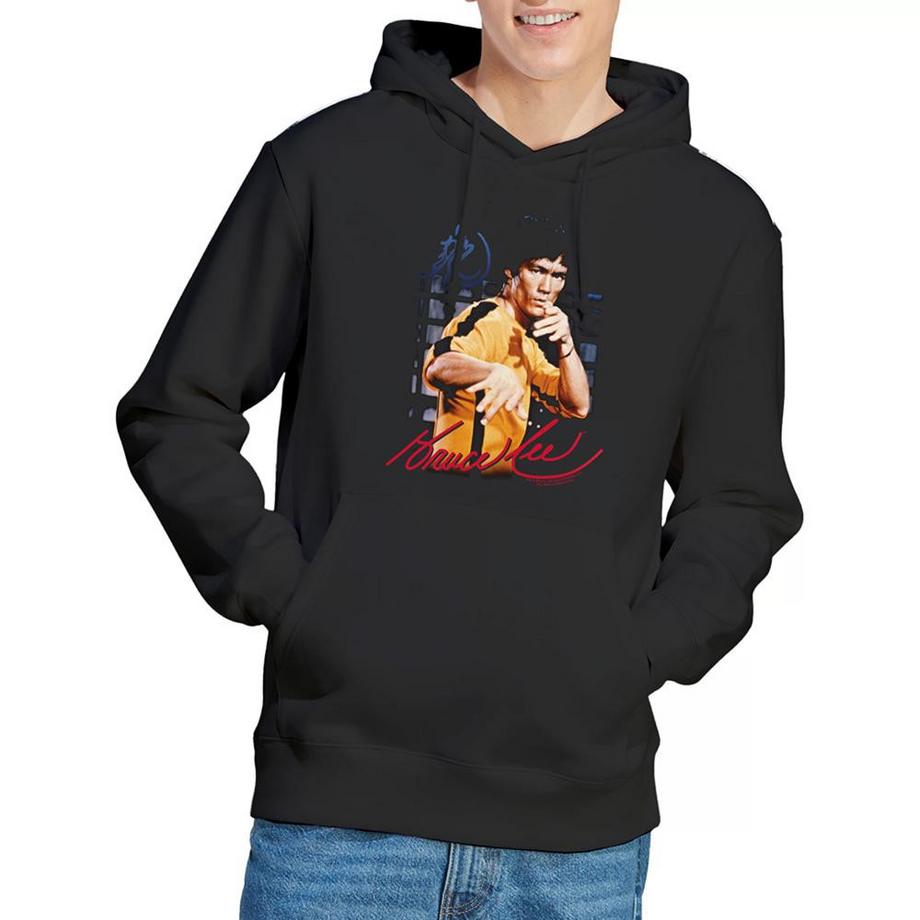 Bruce Lee Felpa con Cappuccio Grafica con Coulisse  