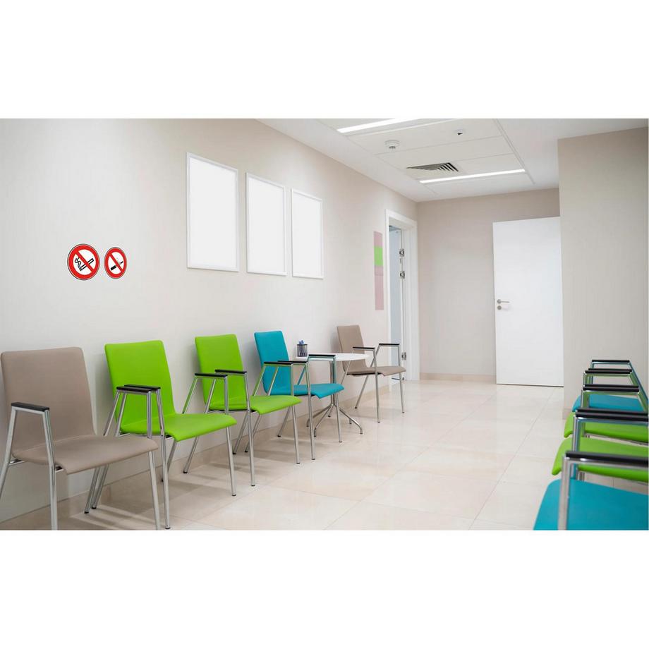 Exacompta Panneau PVC adhésif antidérapant Interdit de vapoter et de fumer 10 cm  