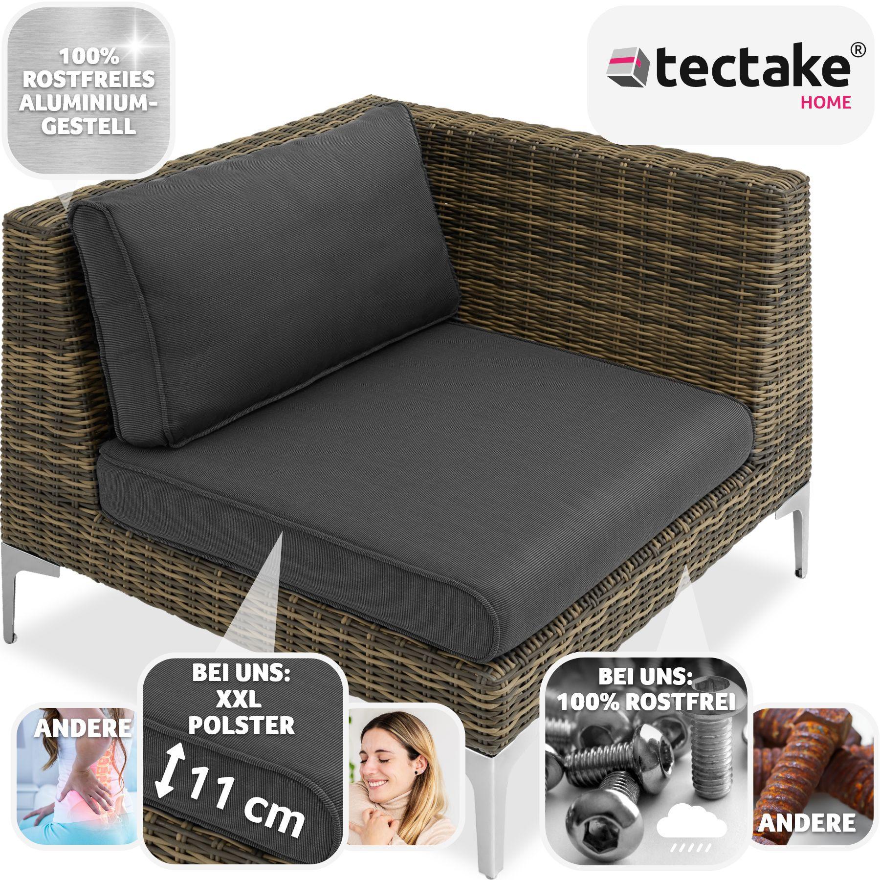 Tectake Set modulare in rattan Villanova  