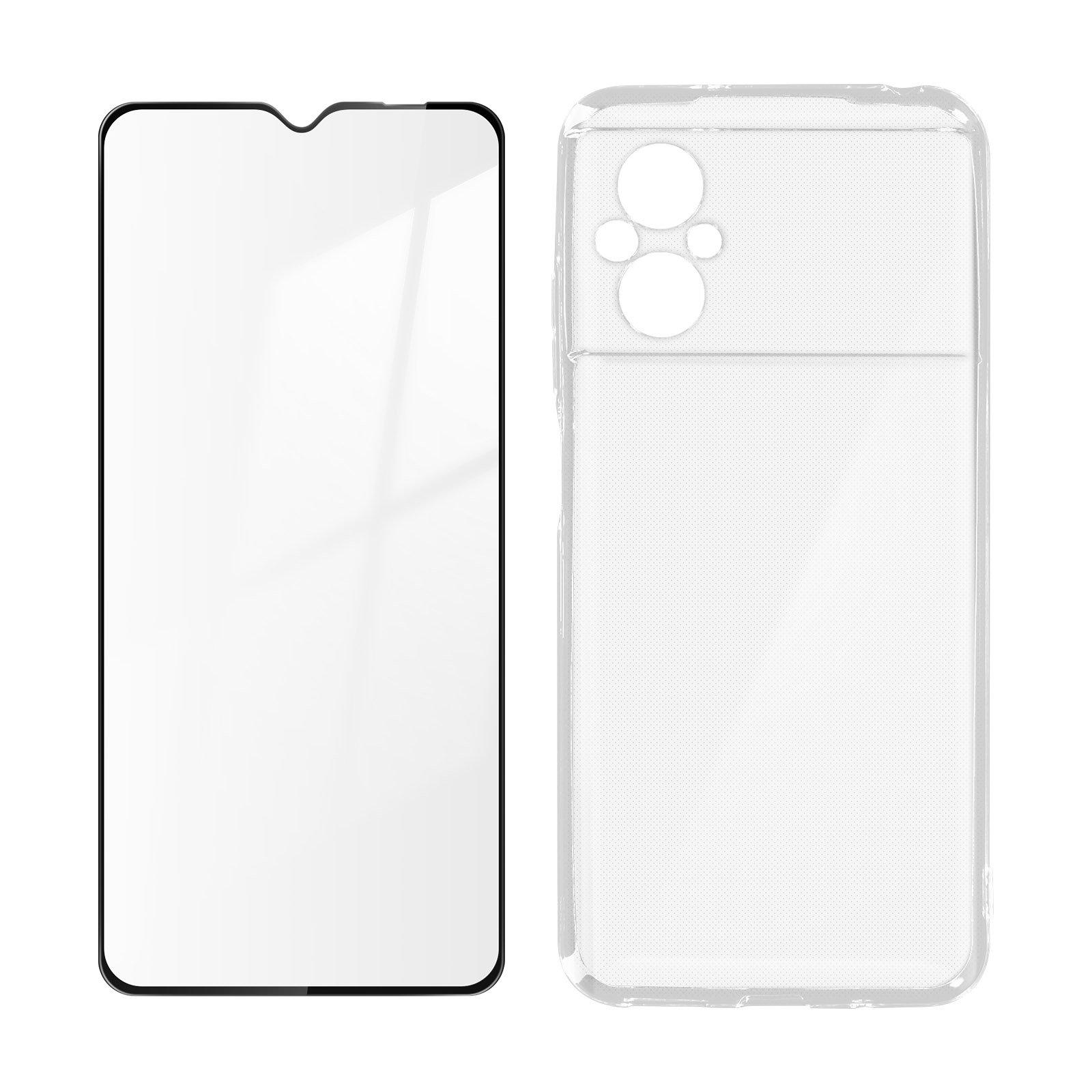 Avizar  Coque Souple + Verre Xiaomi Poco M5 Noir 