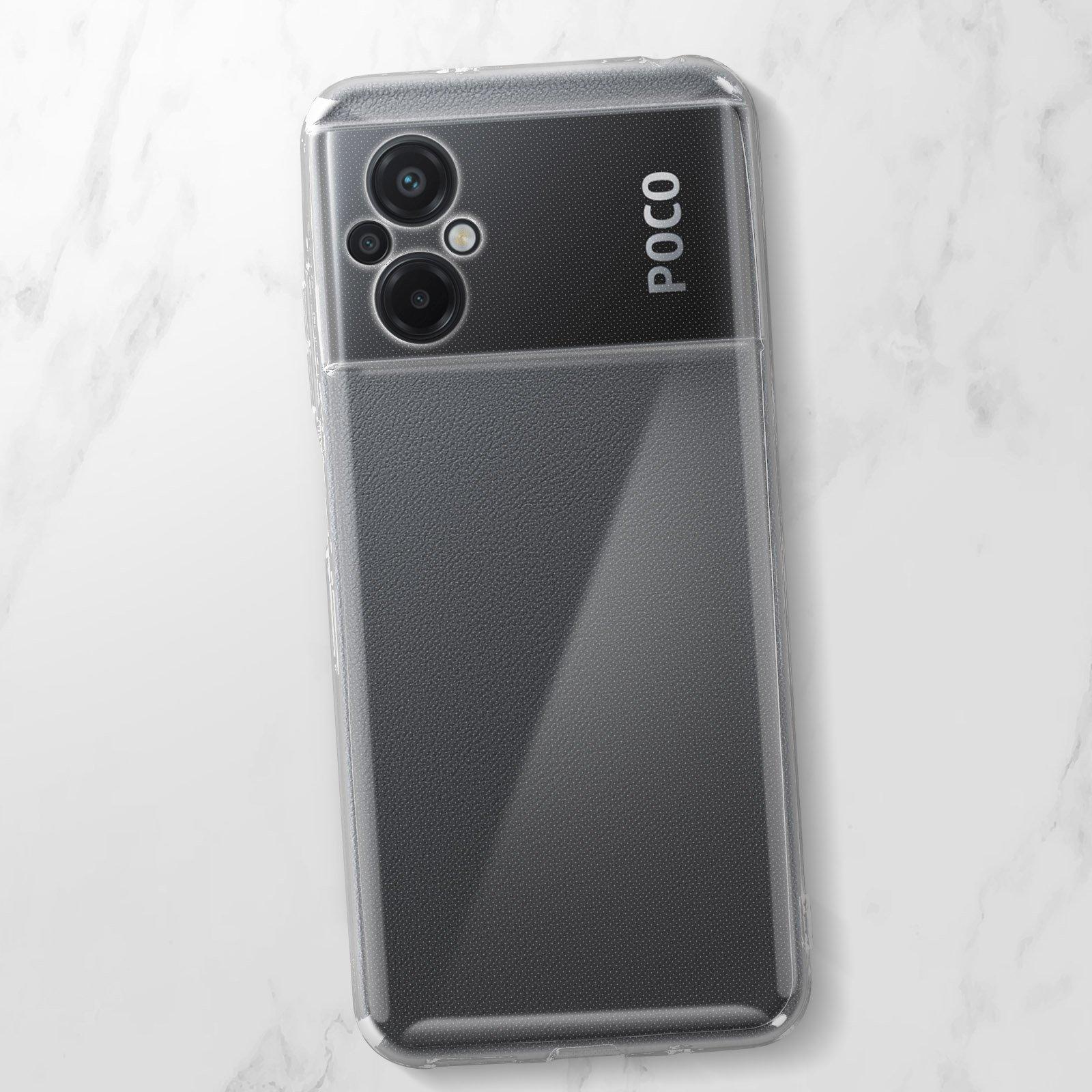 Avizar  Coque Souple + Verre Xiaomi Poco M5 Noir 