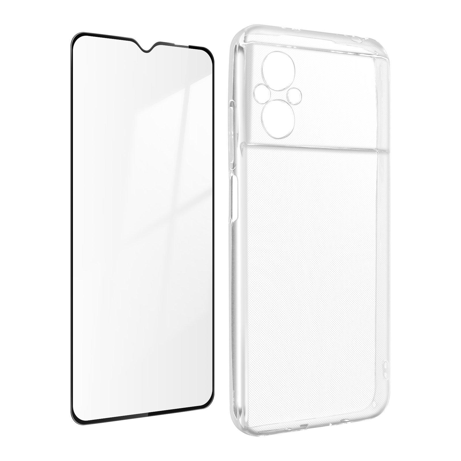 Avizar  Coque Souple + Verre Xiaomi Poco M5 Noir 