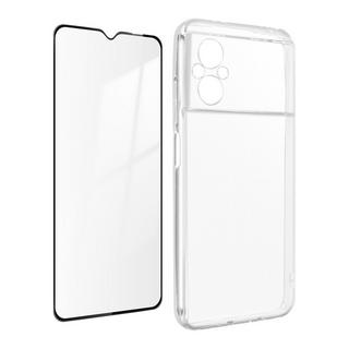 Avizar  Coque Souple + Verre Xiaomi Poco M5 Noir 