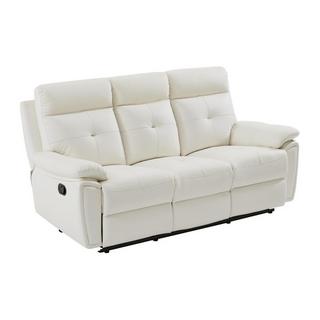 Vente-unique Relaxsofa 3-Sitzer - Leder- Weiß - VINETA  